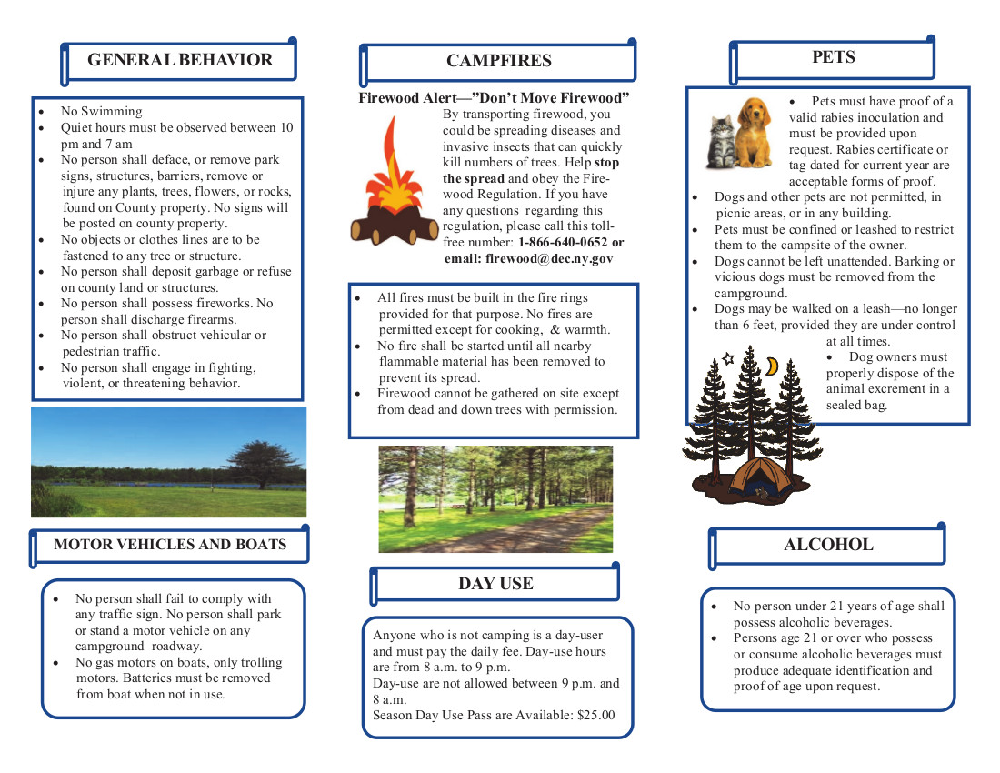 Cook Park Rules Brochure - Page 1